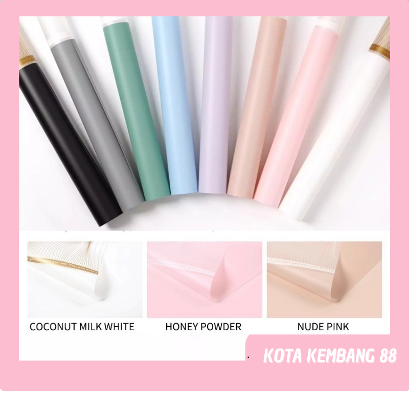 

20 LEMBAR Kertas Buket Bunga List Gold Flower Wrapping Paper Florist Cellophane KB117