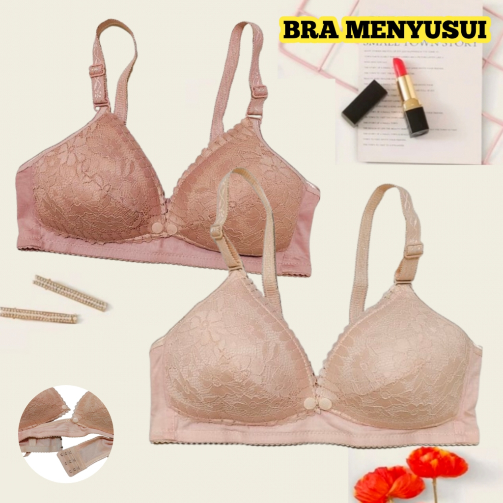 Bra Menyusui Tanpa Kawat | BH Wanita Menyusui Design Mewah