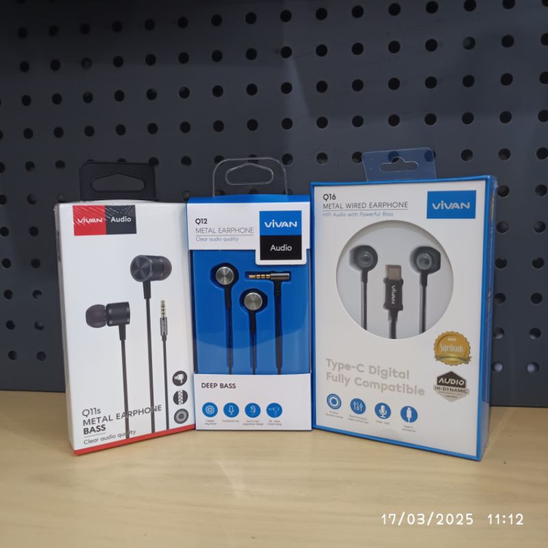 Q11S Q12 Q15 Q16 EARPHONE DEEP SUPER BASS VIVAN ORIGINAL PREMIUM HEADSET VIVAN EARPHONE HEADSET