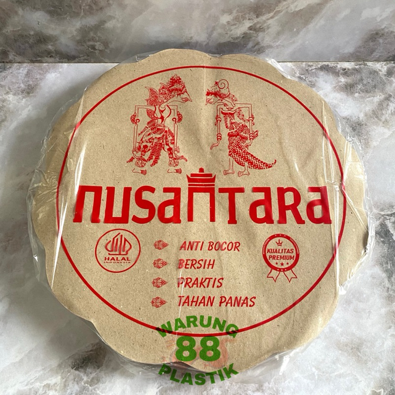 KERTAS ALAS NASI BUNGA NUSANTARA MERAH | KERTAS NASI SEKALI PAKAI | KERTAS ALAS NASI PESTA | KERTAS 