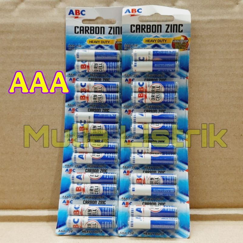 Baterai ABC biru Baterai AAA baterai