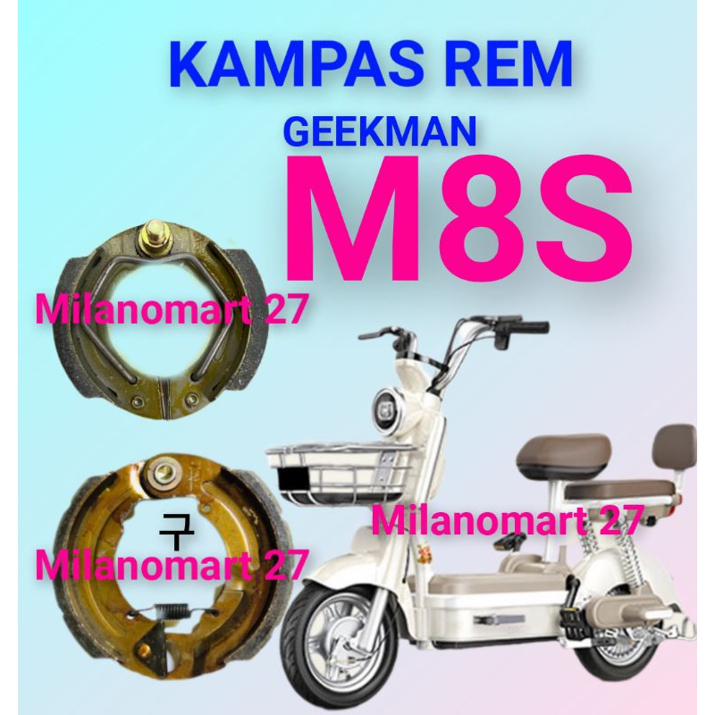 kampas rem GEEKMAN M8S kampas rem sepeda listrik geekman m8s