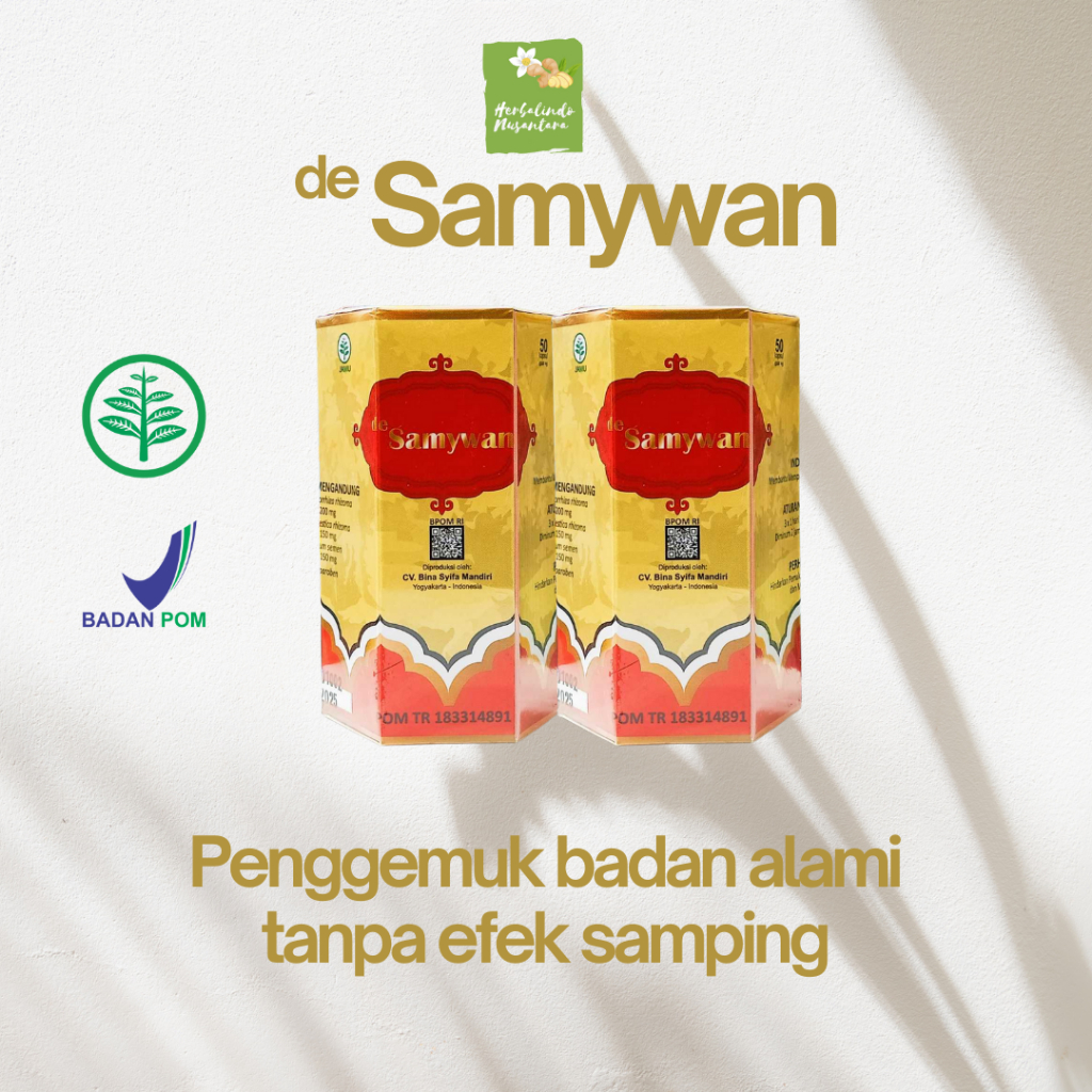Obat Gemuk Samyun Wan Original Bpom Kapsul Penggemuk Badan Samyunwan Obat Penggemuk Badan Isi 50