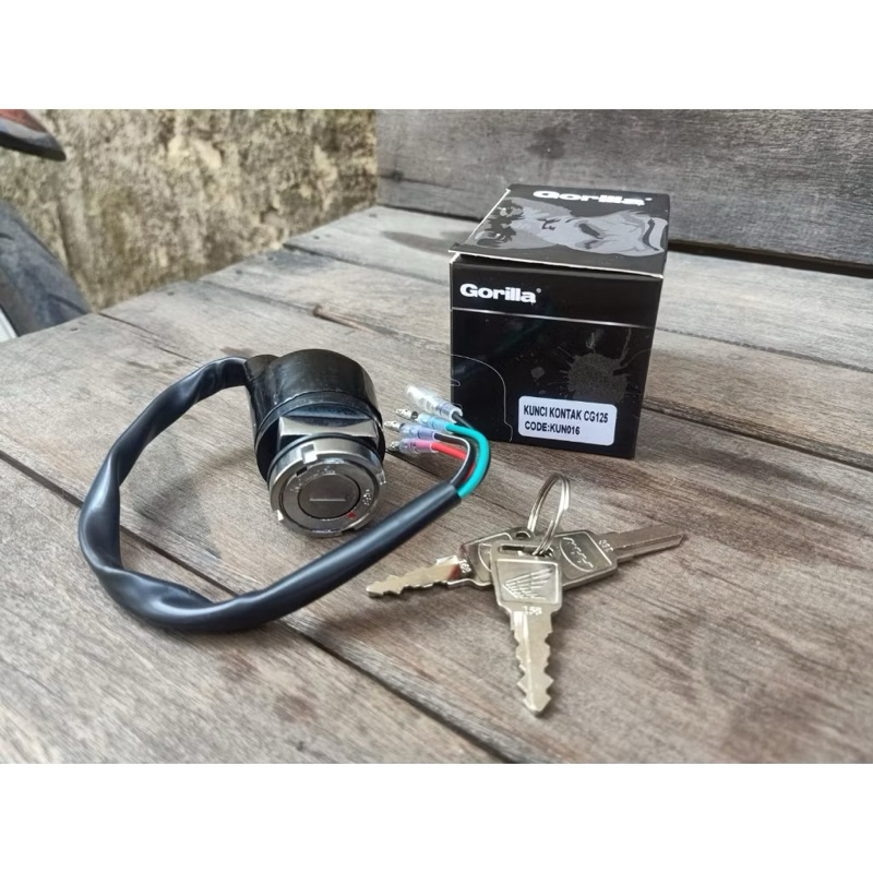 Kunci Kontak CB GL CG 125 Kabel 4 Merk GORILLA | Kunci Kontak Cb GL CG c70 Tiger Ori Kabel 4 Impor S