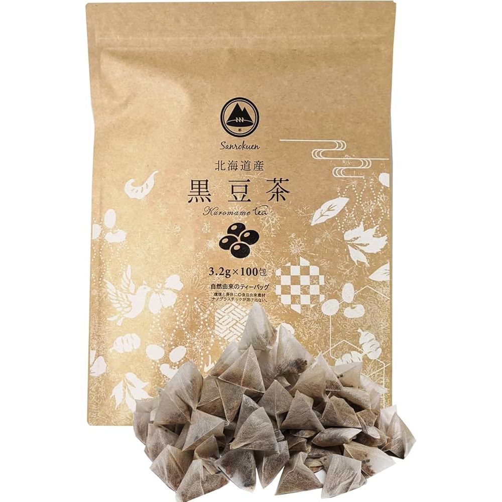 

Sanrokuen Domestic Hokkaido Black Bean Tea Bag 320g isi 100 tea bag Caffeine-free