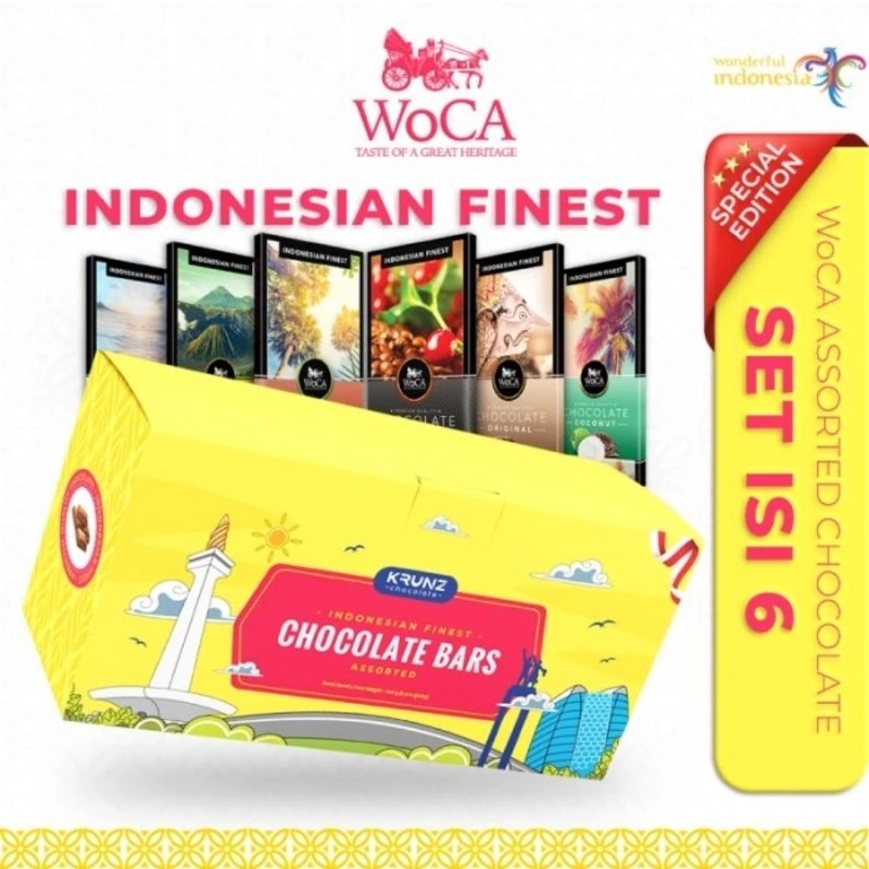 

Hampers WoCA Cokelat Mix Assorted Premium Chocolate Bar 6x40 gram