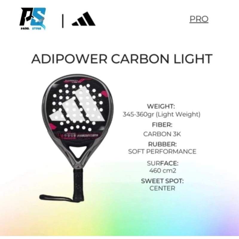 ADIDAS ADIPOWER CARBON LIGHT 3.4 PADEL RACKET | RAKET PADEL RAKET ADIDAS