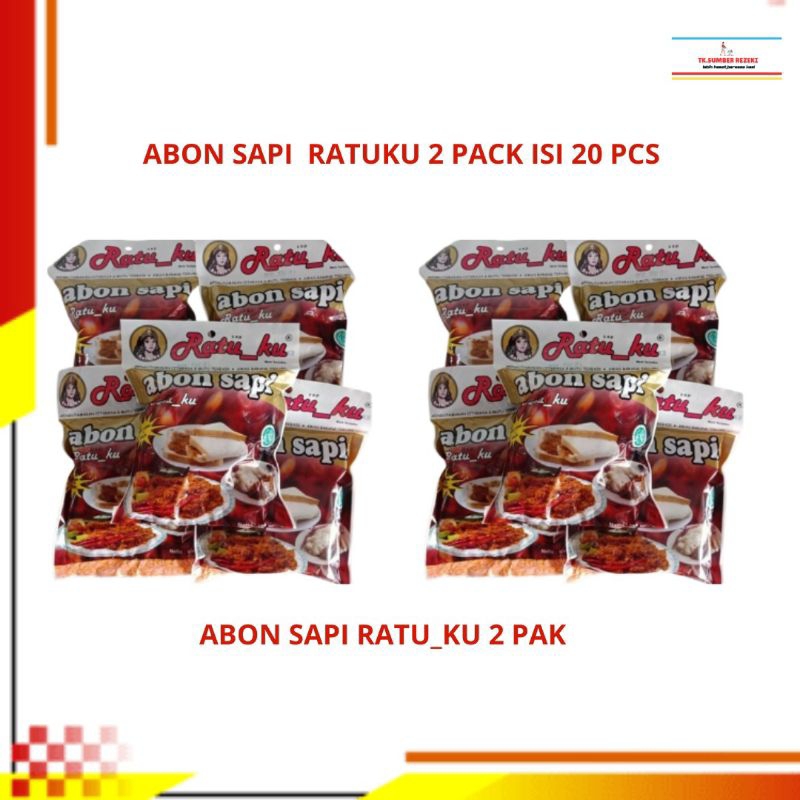 

[PAKET HEMAT ISI 2] Abon Sapi Ratu_ku 2 Pack Isi 20 Pcs 100 Gram PROMO MURAH