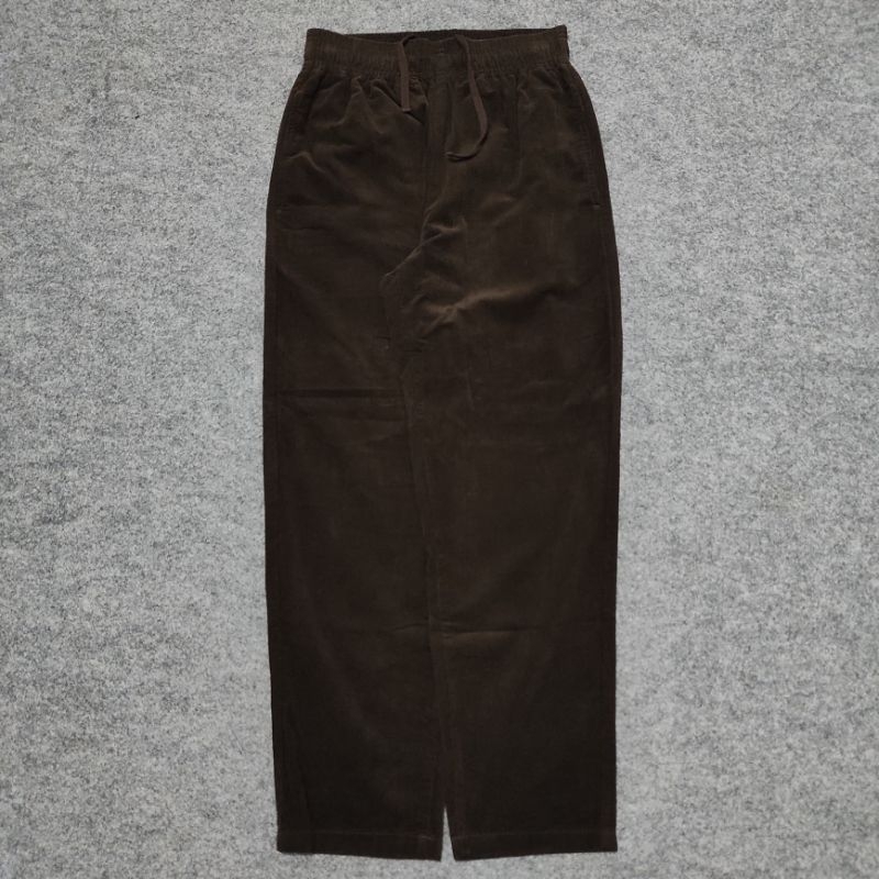 GU Uniqlo Dark Brown Relax Ankle Pants