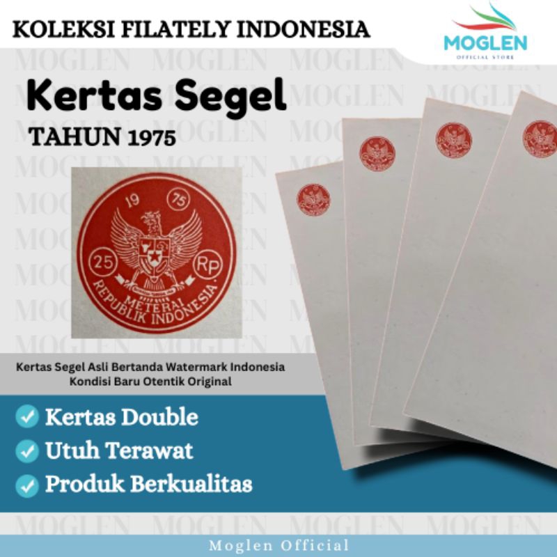 

Kertas Segel Tahun 1975 Double Slide Asli Original