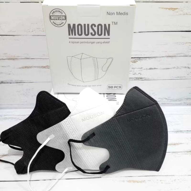 MOUSON Masker Duckbill Facemask Masker Mouson 4ply Disposable Mask Facemask Isi 50pcs
