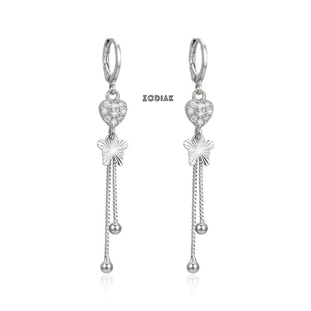 Anting Titanium wanita emas muda anti karat dewasa tusuk korea asli panjang dan luntur korea style