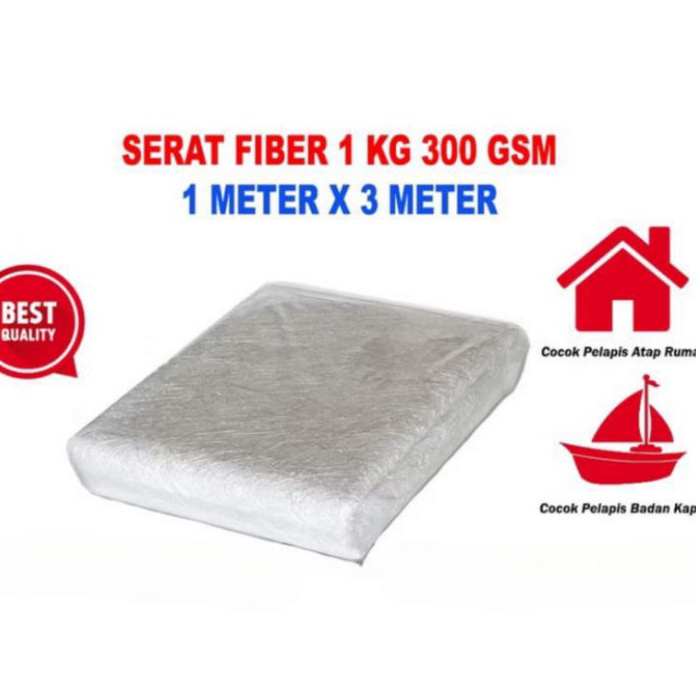 Gratis SERAT FIBER  SERAT FIBER 1M X 3M  SERAT FIBER 1KG  FIBERGLASS 3GSM  MATT 3  SERAT RESIN