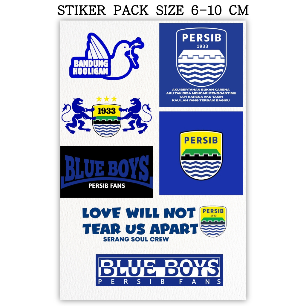 

Stiker Pack Bobotoh Persib - Full Set 6-10 cm
