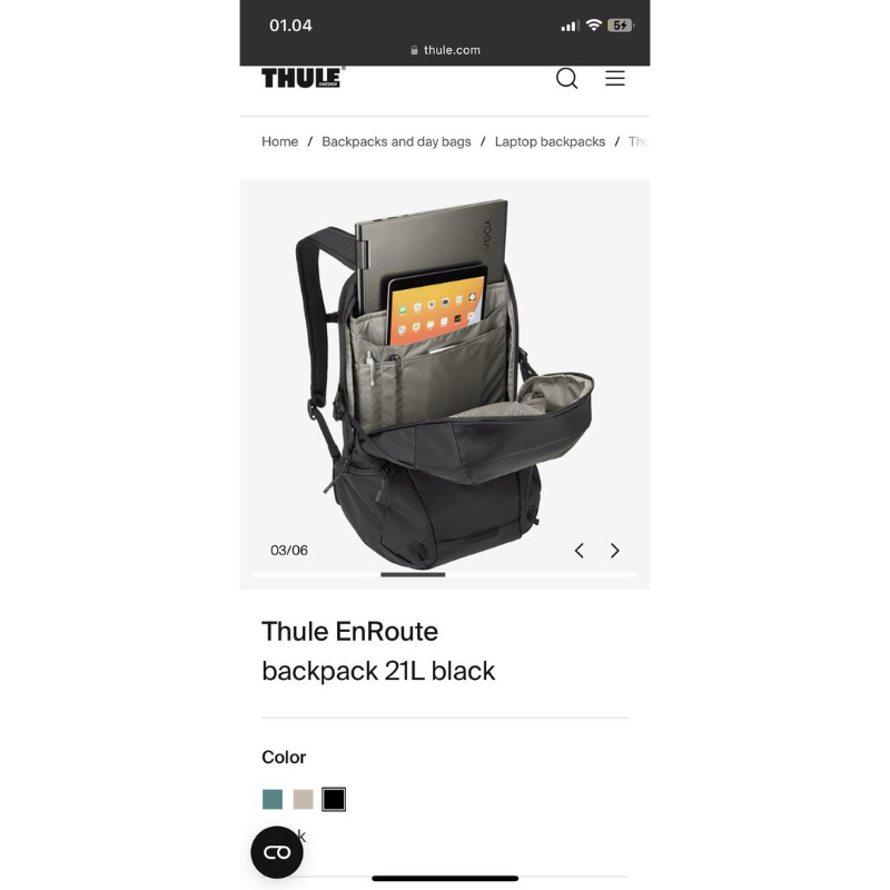 Thule EnRoute Backpack 21L Black