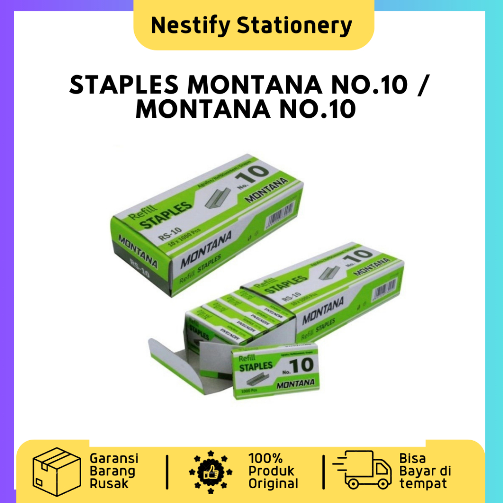

ISI STAPLES NO.10 MONTANA / STAPLES MONTANA NO.10 / MONTANA NO.10 GOOD QUALITY