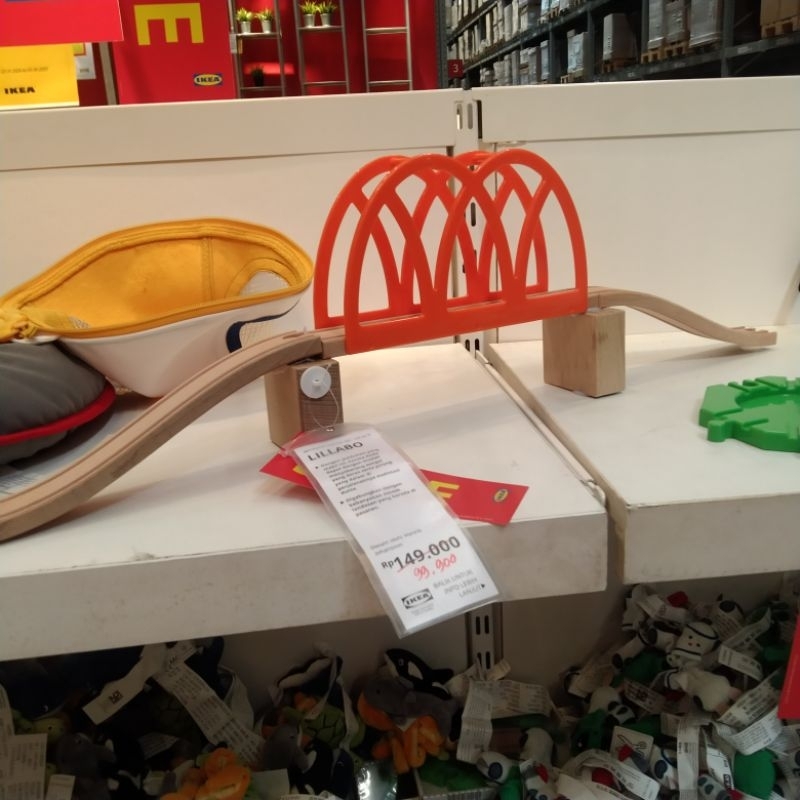 Wooden train jembatan track set london bridge mainan kayu jalur kereta api