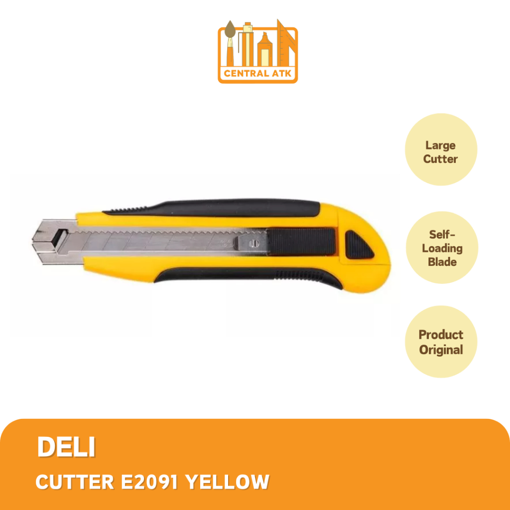 

DELI CUTTER / PISAU CUTTER E2091 YELLOW BESAR L-500 (1 PCS)