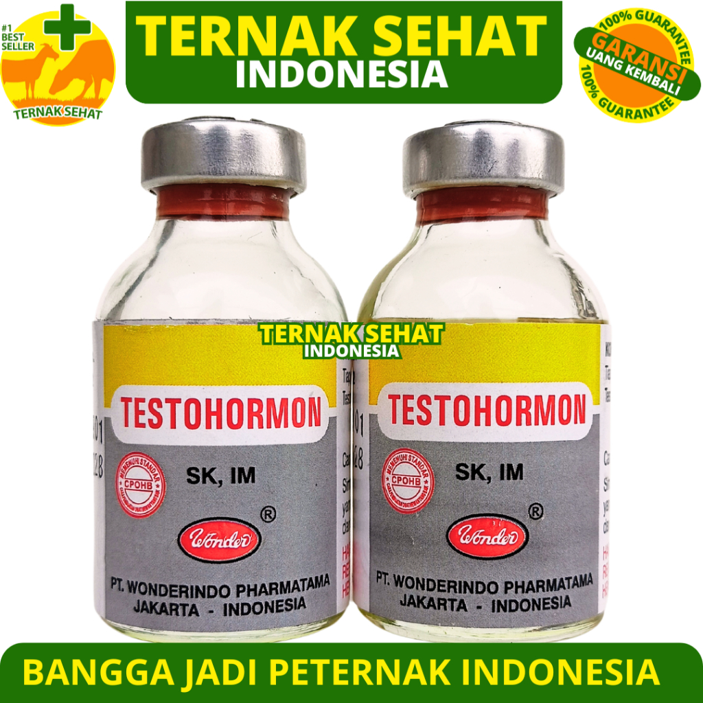TESTOHORMON 20ML WONDER - Hormon Tingkatkan Reproduksi Hewan Jantan Betina Wonder