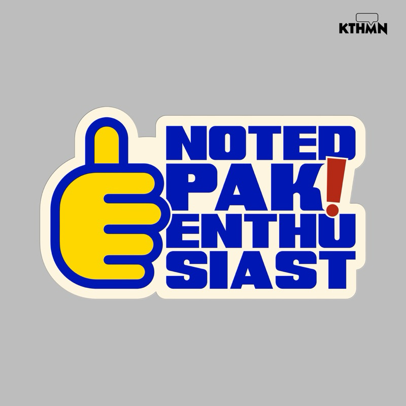 

Noted Pak Enthusiast - Vinyl Sticker | SS - 151