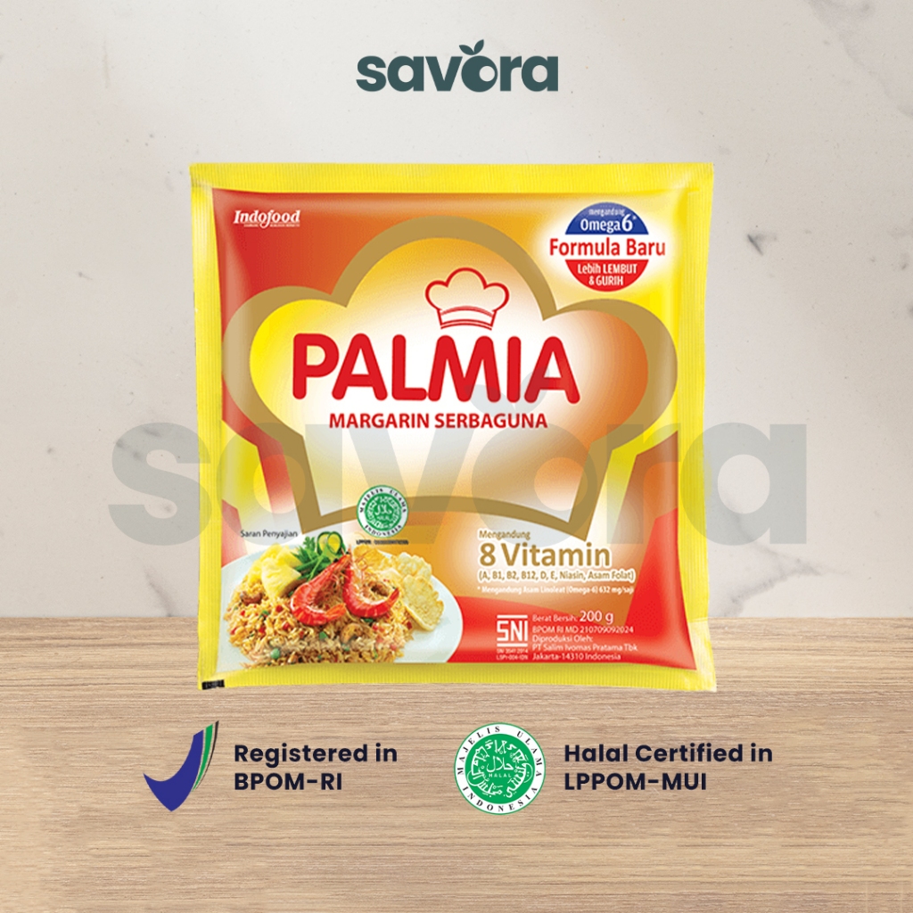 

PALMIA MARGARIN SERBAGUNA 200gr | MARGARIN (MARGARINE) 200 GRAM (FREE BUBBLE WRAP)