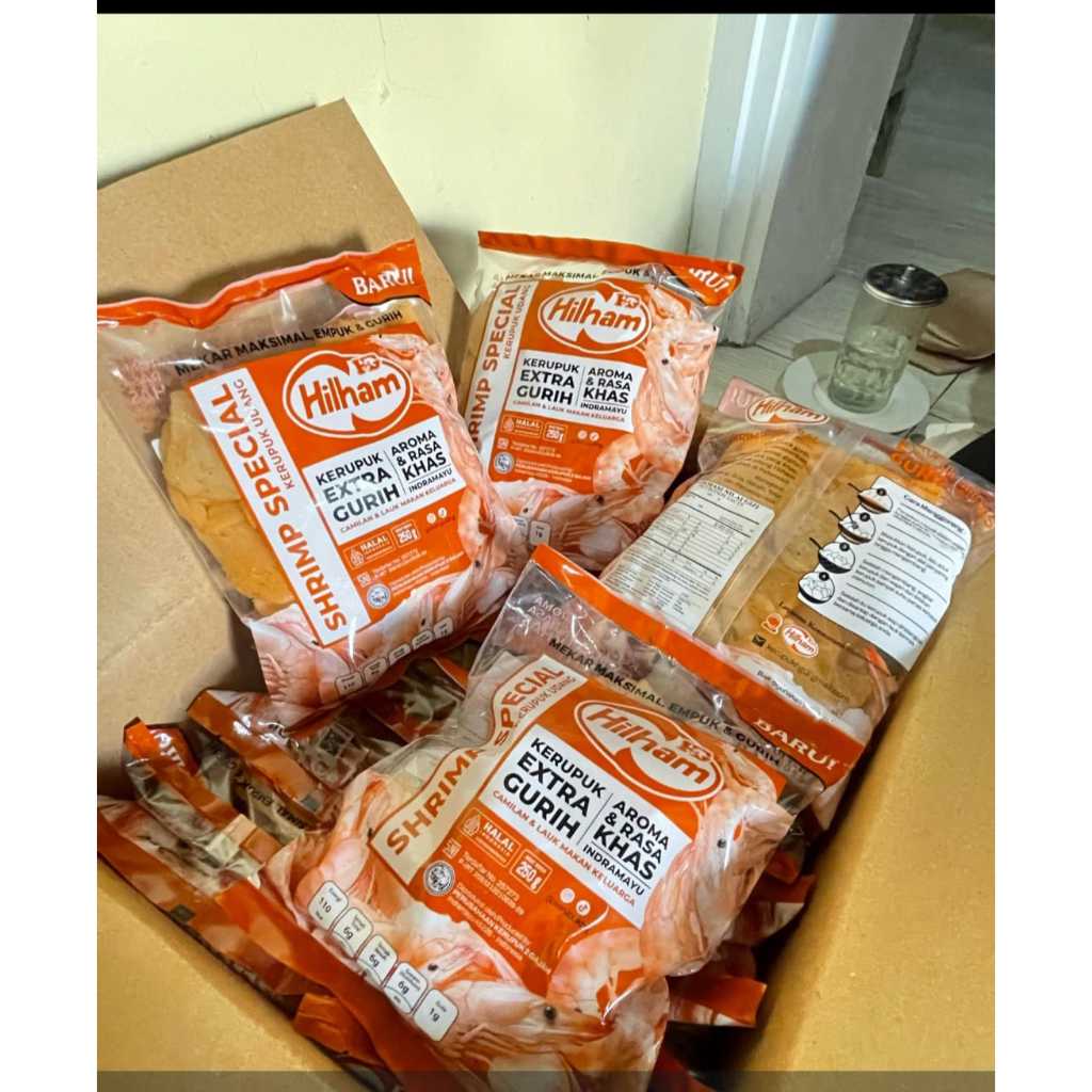 

KERUPUK UDANG 1 DUS MURAH PREMIUM KHAS INDRAMAYU EXTRA GURIH RENYAH MEKAR MAKSIMAL LEZAT KERASA UDANGNYA HALAL