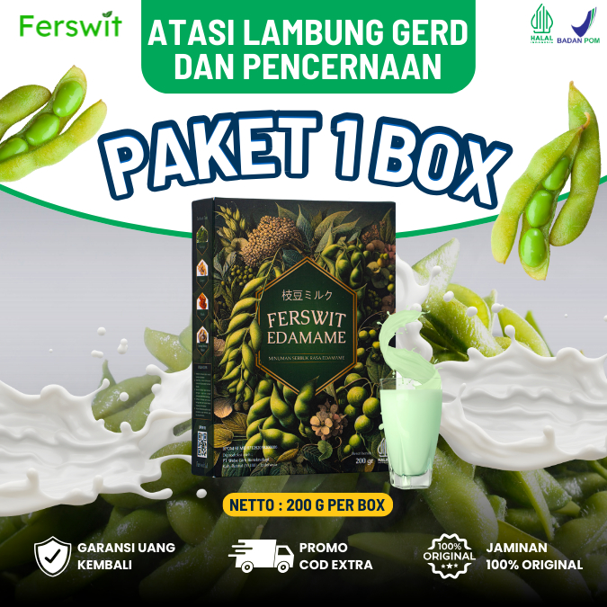 

Ferswit Susu Edamame Asli Jepang Solusi Asam Urat dan Nyeri Sendi 1 BOX