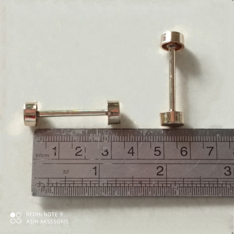 Baut barbel tas 2,5cm rosegold @2pcs