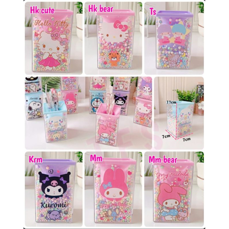 

Pen holder buble uk7x7x11 / tempat pensil hellokitty cinnamoroll