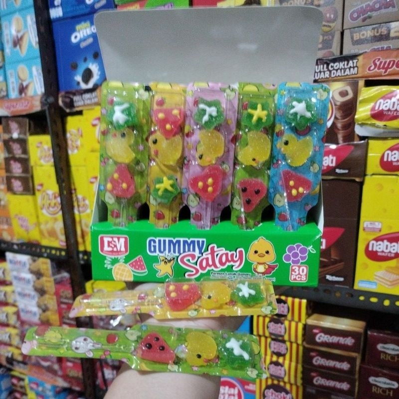 

PERMEN LUNAK GUMMY SATEY 1 BOX 30 pcs