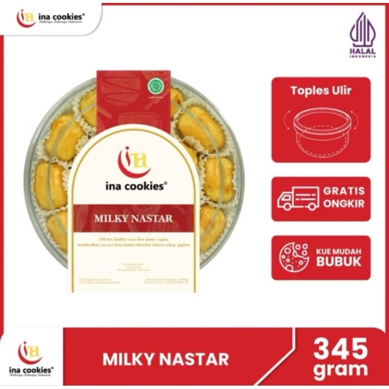 

INA COOKIES Malang - MILKY NASTAR Kue Kering Premium Jajan Lebaran Idul Fitri - READY STOCK