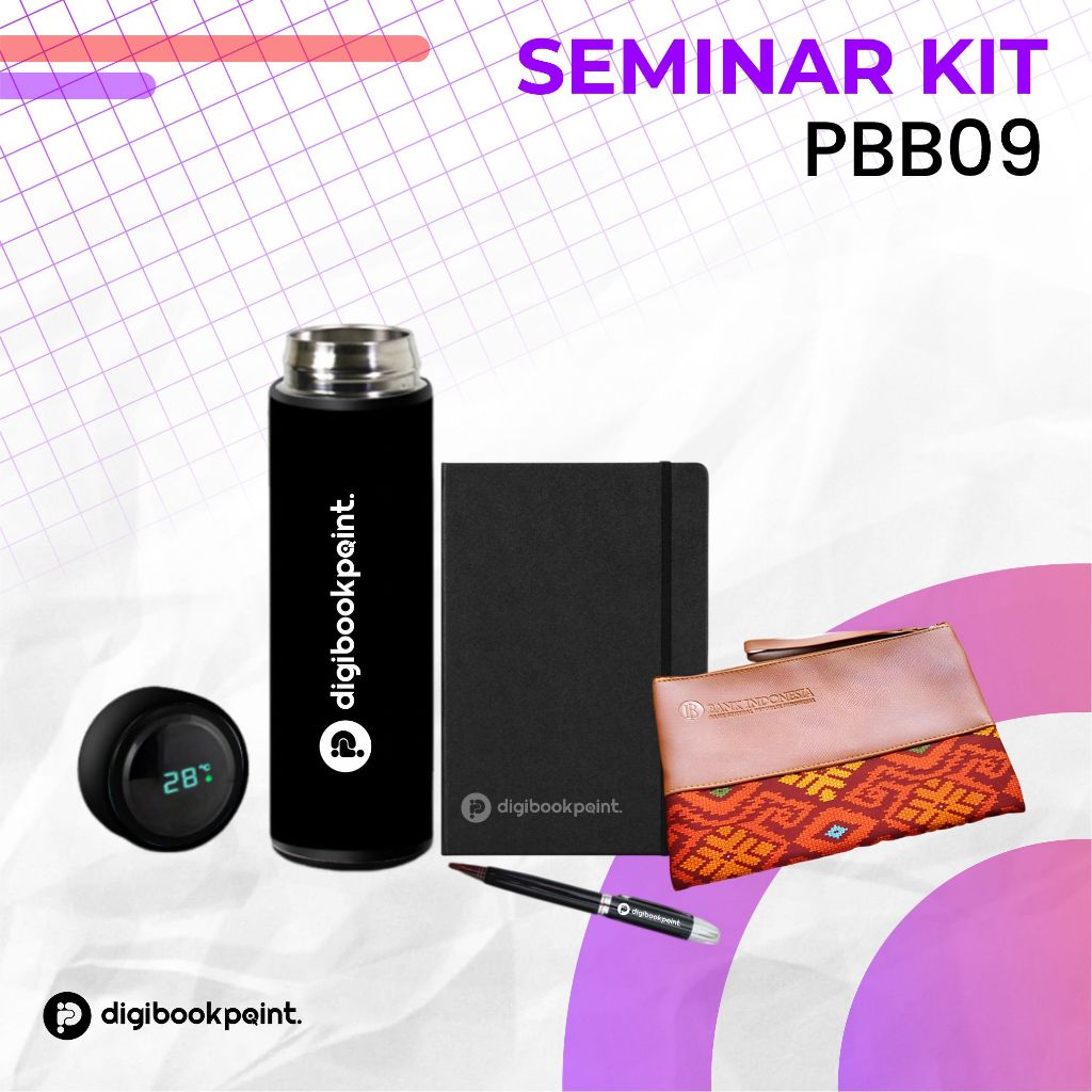 

Seminar Kit Custom PBB 9 | Pouch Kulit , Notebook Kulit Karet, Pulpen Besi Grafir, Tumbler Suhu | Custom sesuai Desain
