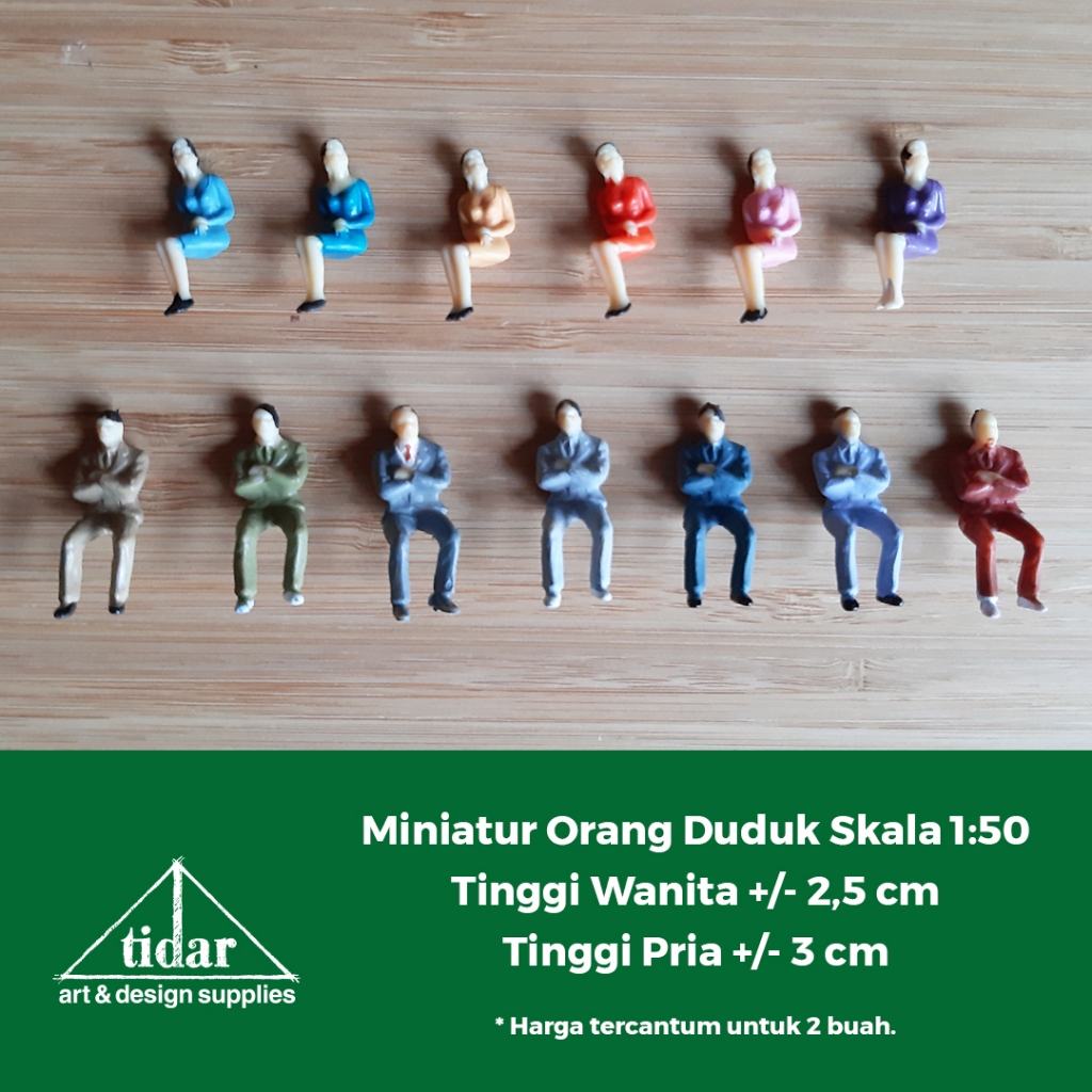

[MR] Miniatur Manusia Duduk Skala 1:50 - Figure - Maket Orang Warna Warni