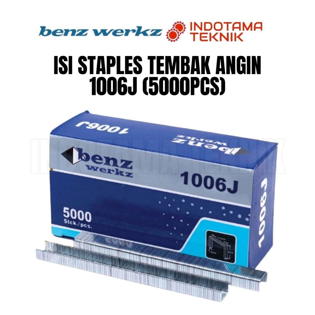 Isi Staples Tembak Angin 1006J [5000pcs] - Untuk Staples Jok Motor Benz Werkz