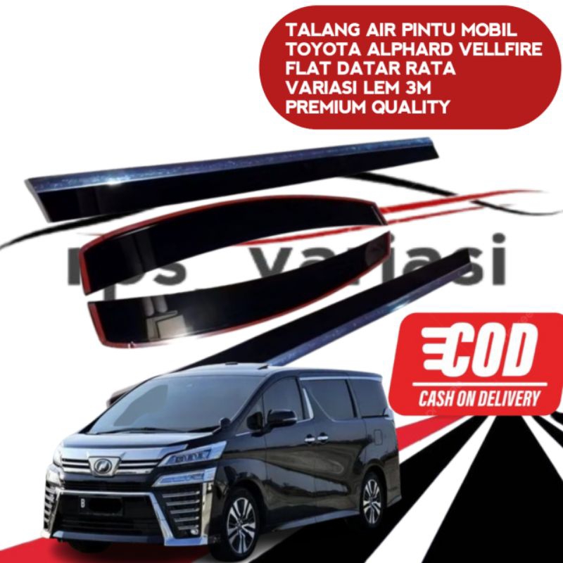 Talang air mobil Toyota Alphard Vellfire list chrome 2015-2023 Premium Quality
