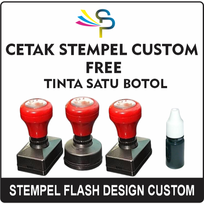 

Stempel, Stempel Otomatis Design Custom Free Tinta Satu Botol