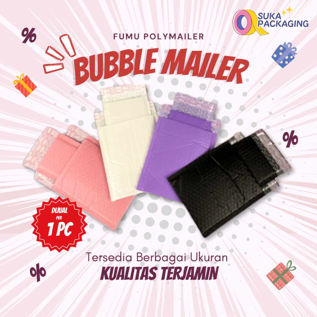 

Bubble Mailer per 1 pc - Amplop Bubble - Bubble Pouch - Kantong Packing - Bubble Packing