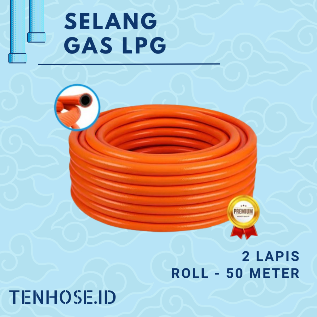Selang Gas LPG Elpiji 50 Meter 2 Lapis