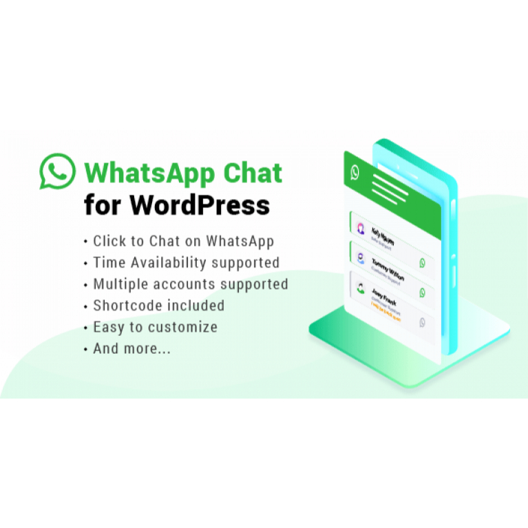 WhatsApp Chat WordPress | Plugin Wordpress | Bonus 1 Plugin | Unlimited Device
