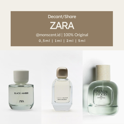 DECANT/SHARE Zara Black Amber Nude Bouquet Unusual Wood