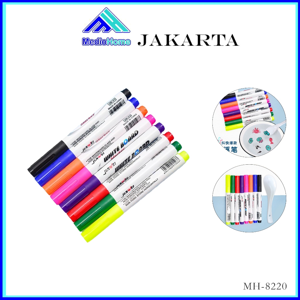 

Mediohome Spidol Ajaib Mainan Spidol Air Tulisan Mengapung 1 Pack isi 12pcs MH 8220