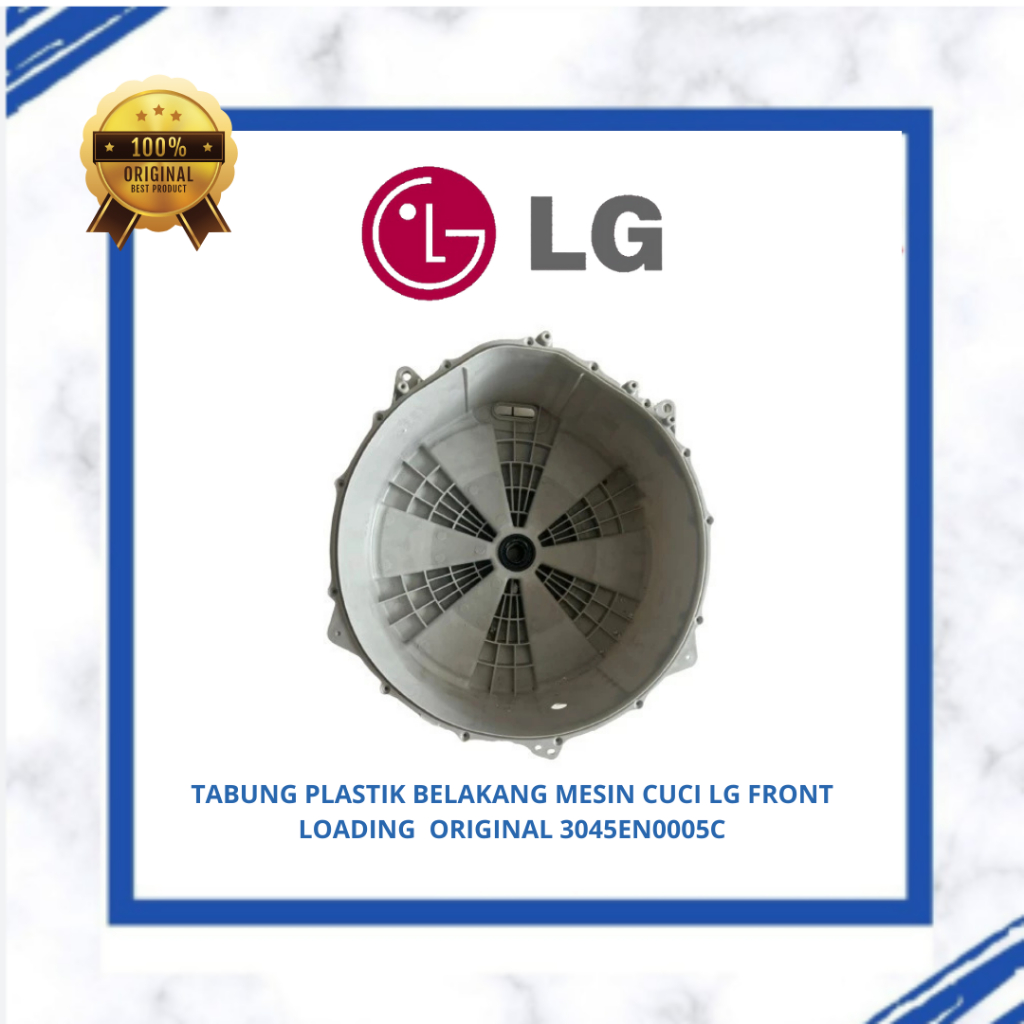 TABUNG PLASTIK BELAKANG MESIN CUCI LG FRONT LOADING WD-K1077TP WD-K8065TP WD-K8070TP ORIGINAL 3045EN