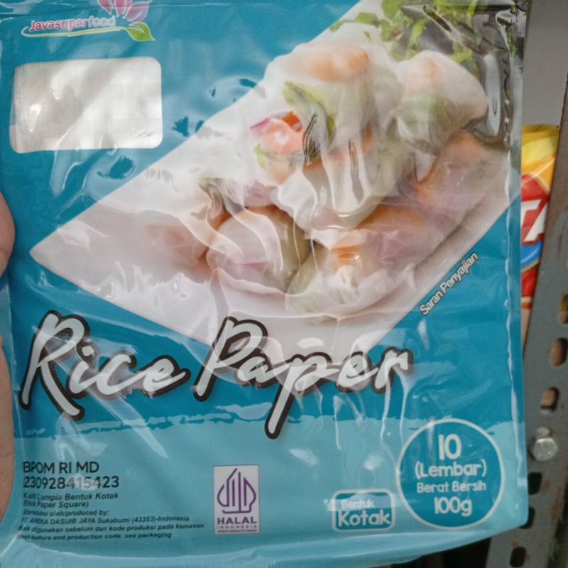 

Rice paper kotak Java superfood isi 10 lembar berat 100g