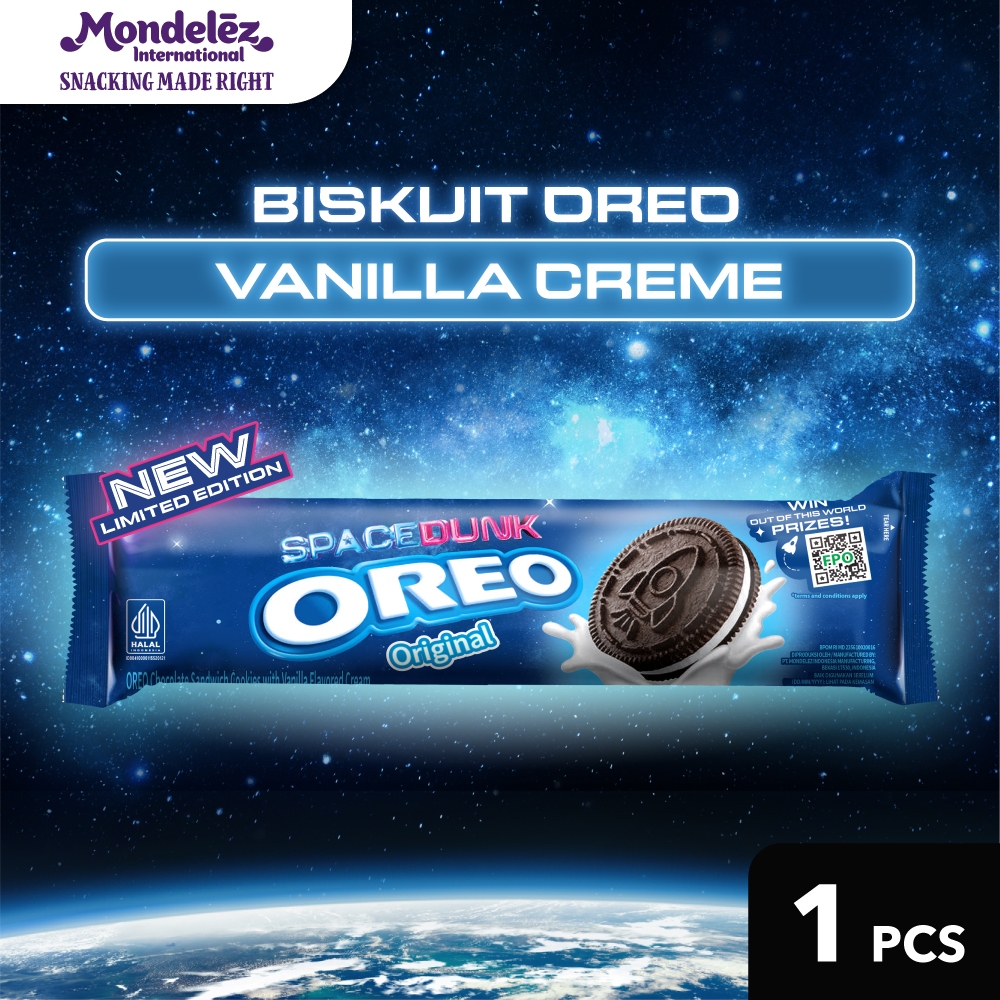 

OREO VANILLA CREAM 110.4G - EDISI SPACE DUNK | Cookies Biskuit Cemilan Anak & Dewasa