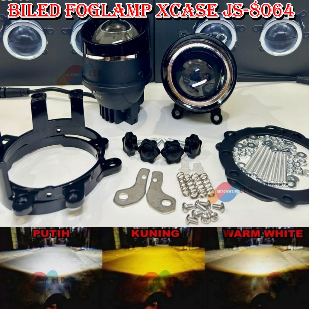 X-CASE - LAMPU BILED FOGLAMP BILED XCASE 3 WARNA BRECKET UNIVERSAL HONDA TOYOTA BILED FOGLAMP ALL WE