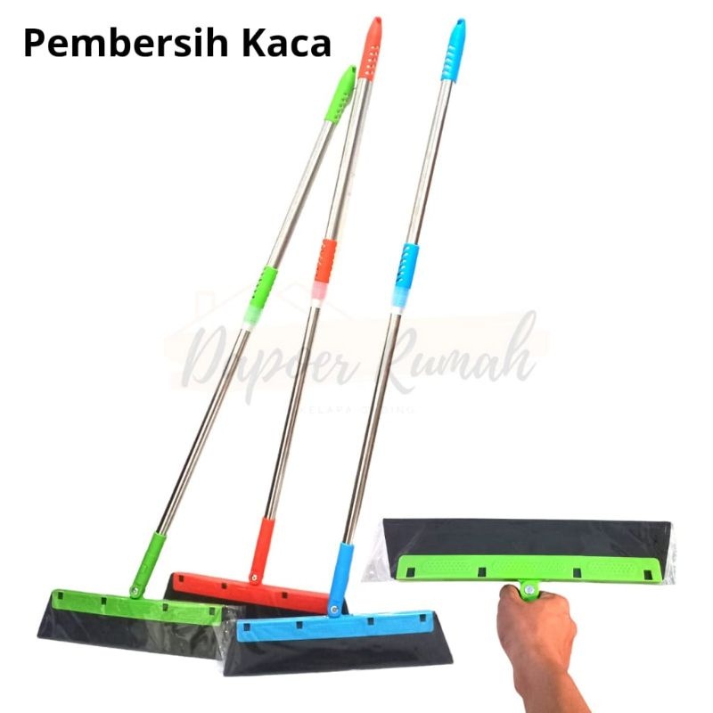 Pel Lantai Dorongan Air/Wiper Lantai Panjang/Pel Lantai Karet Dorong