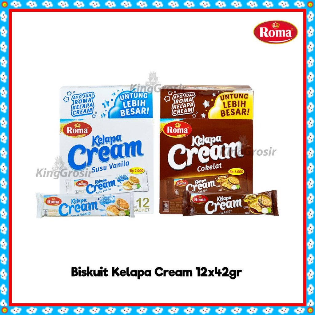 

Roma Kelapa Cream BOX Isi 12 Sachet / Roma Biskuit Kelapa Cream