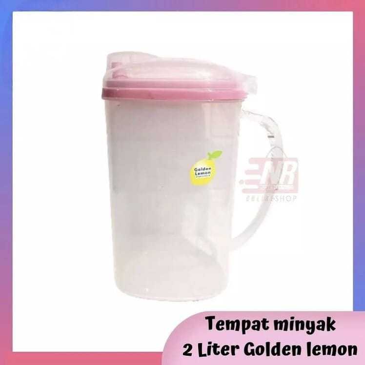Tempat minyak goreng golden lemon 2liter/Oil pot/Tempat minyak goreng 2L