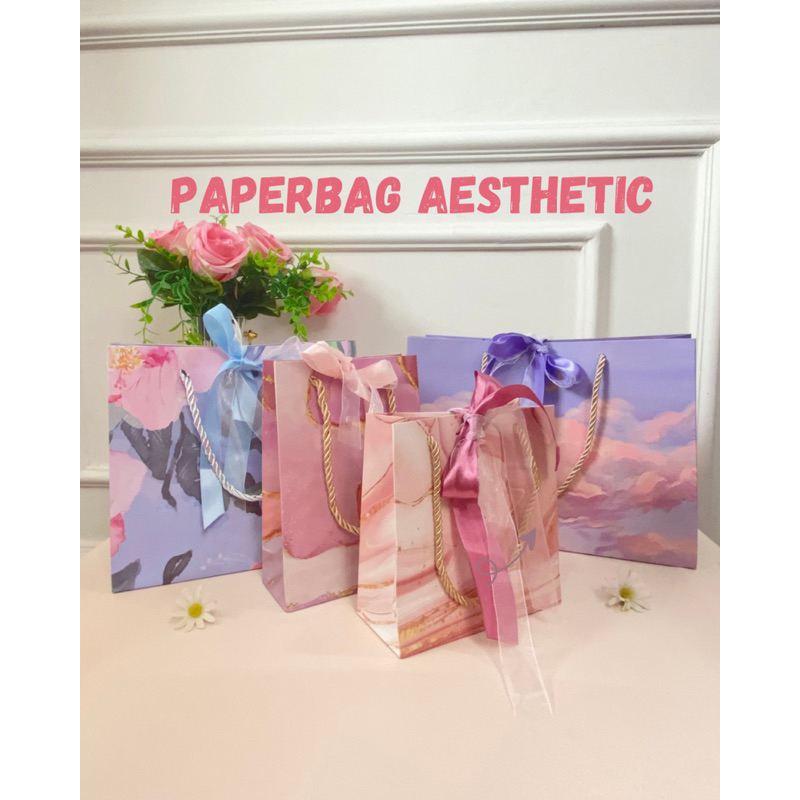 

Paper Bag Aesthetic Special for Gift Lebaran Kado Paper Bag Berbagai Ukuran cantik