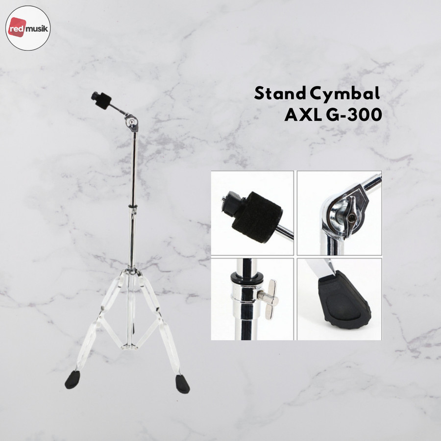 Stand Cymbal AXL G300 G-300 Stand Cymbal Double Bracet G 300